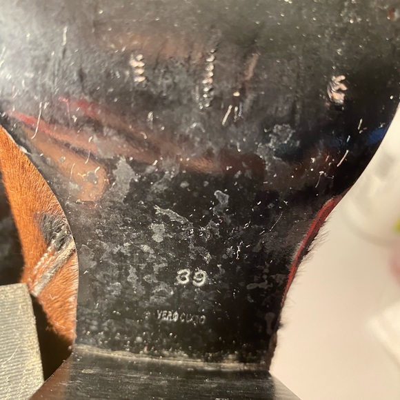 Alexander wang gabi ponyhair ankle boots heels brown 39 8.5 - Picture 7 of 11